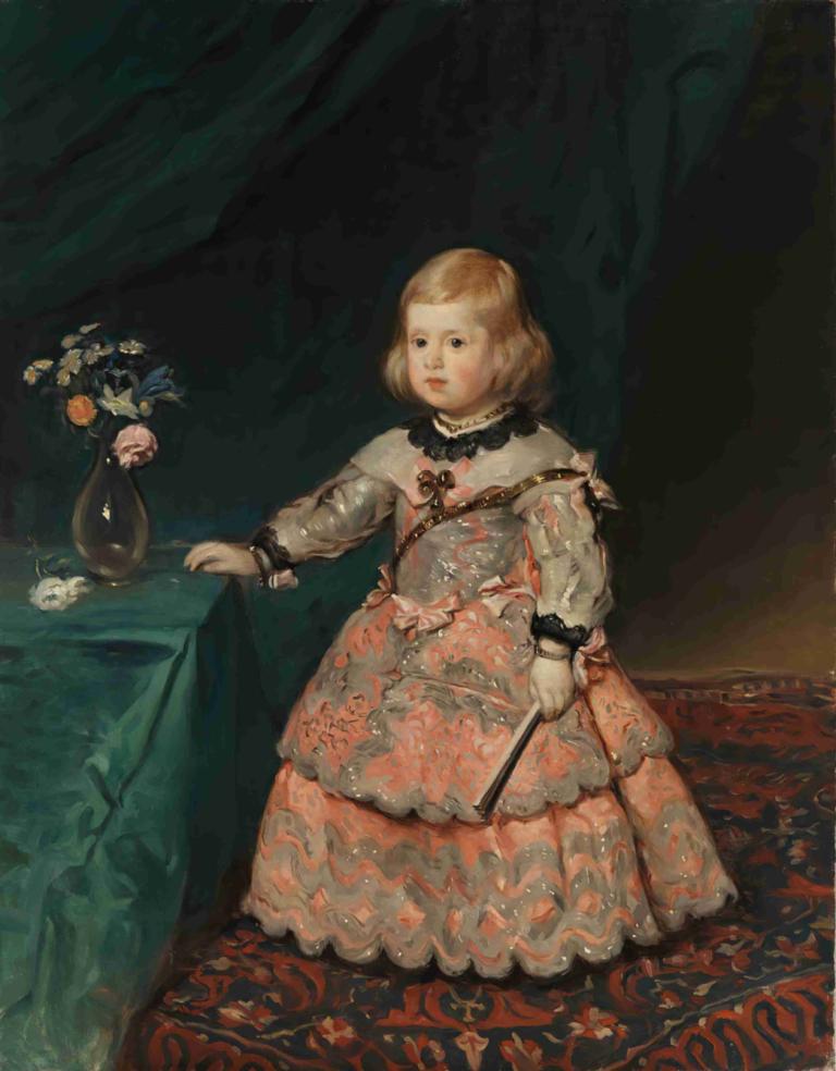 Infanta Maria Teresia, copy after Velázquez,Helene Schjerfbeck,Oil Painting,Oil Painting, 1girl