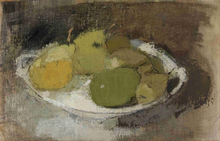 Still Life in Green,Masih Hidup dalam Warna Hijau,Helene Schjerfbeck,Lukisan cat minyak,Lukisan cat minyak