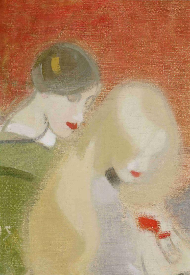 The Family Heirloom,Het familiestuk,Helene Schjerfbeck,Olieverf,Olieverf, bloed, dierlijke focus, dier