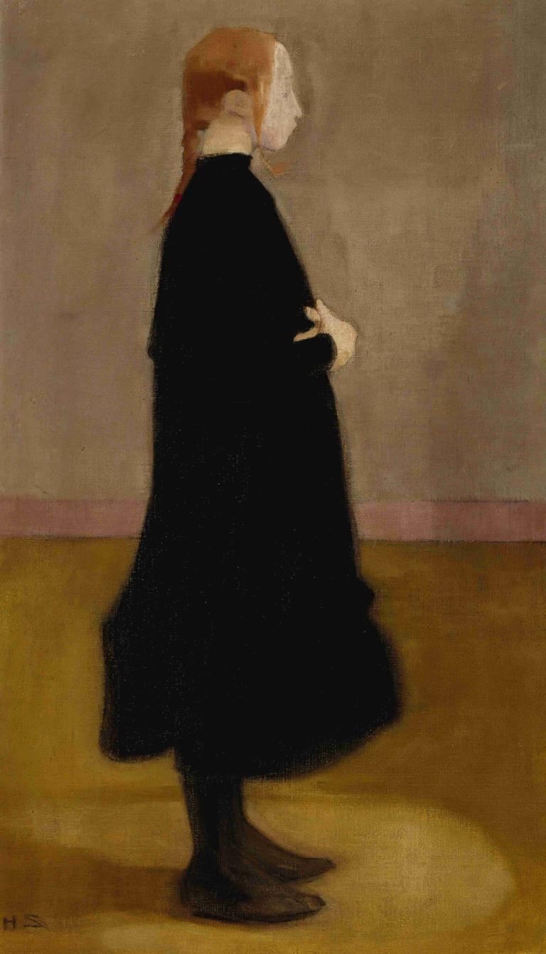 The School Girl Ii (Girl In Black),'Nữ sinh viên 2' (Cô gái áo đen),Helene Schjerfbeck,- Vâng, thưa sếp.