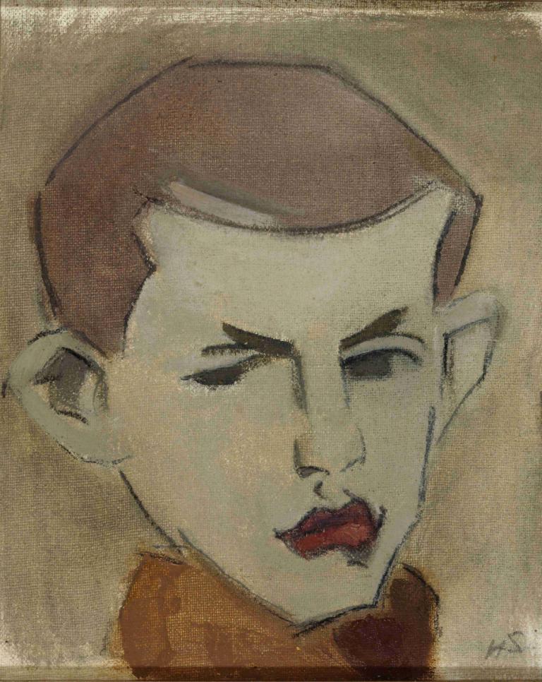 The Woodcutter, head study,"Công nhân khai thác gỗ", ông Hải nghiên cứu cho hay.,Helene Schjerfbeck,- Vâng