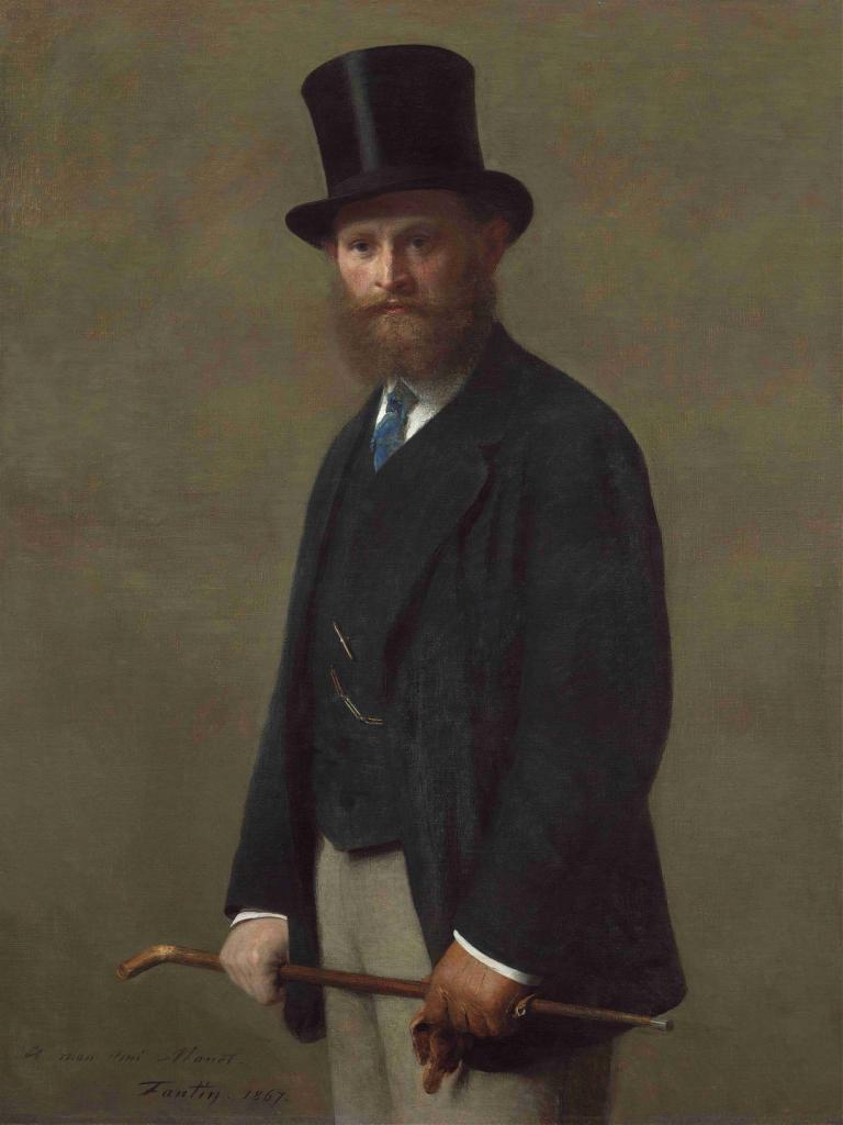 Édouard Manet,Henri Fantin-Latour,Pintura al óleo,Pintura al óleo, 1 chico, solo, caña, enfoque masculino