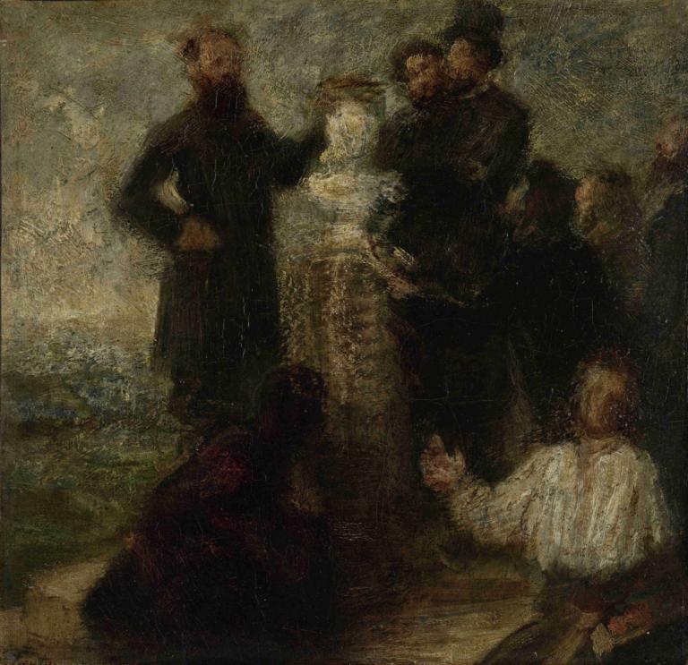 Esquisse pour l'Hommage à Delacroix,들라크루아 헌정 스케치,Henri Fantin-Latour,앙리 판틴-라투르,오일 페인팅,오일 페인팅, 미술 패러디, 여러 소년