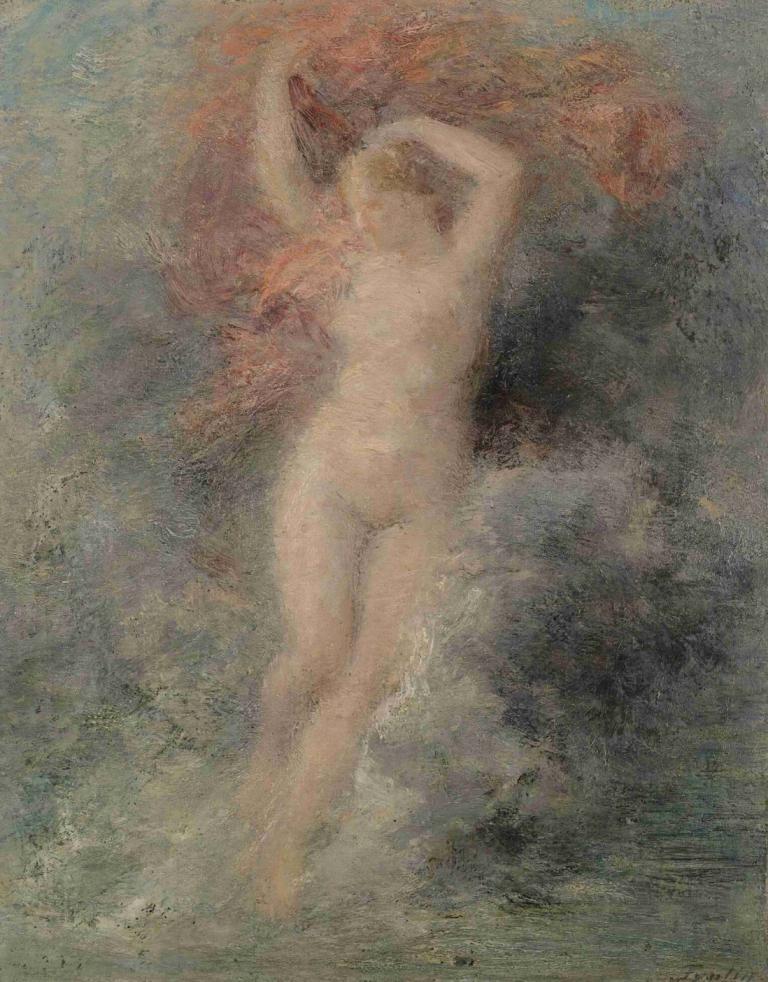 Venus S'elevant Au Dessus De La Mer,Venus stiger over havet,Henri Fantin-Latour,Oliemaleri,Oliemaleri, 1 pige