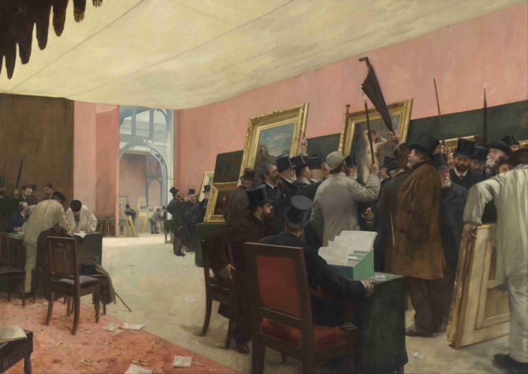 A Session of the Painting Jury,Eine Sitzung der Jury für Malerei,Henri Gervex,Ölgemälde,Ölgemälde, 6+Jungen