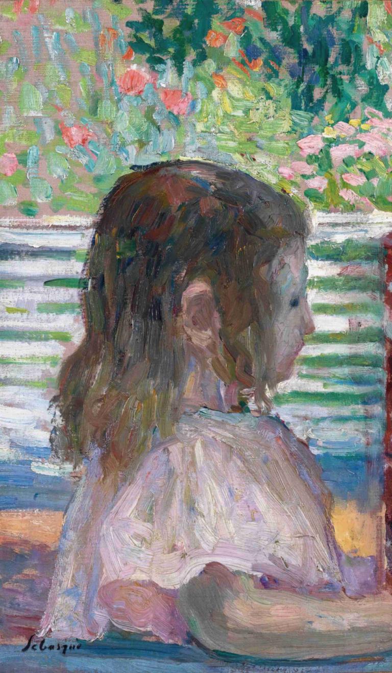 Petite Tête De Profil,Testa piccola di profilo,Henri Lebasque,Pittura ad olio,Pittura ad olio, 1 ragazza