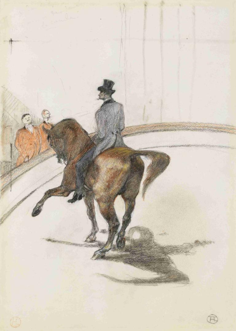 At the Circus; The Spanish Walk (Au Cirque; Le Pas espagnol),Henri de Toulouse-Lautrec,Color Sketch