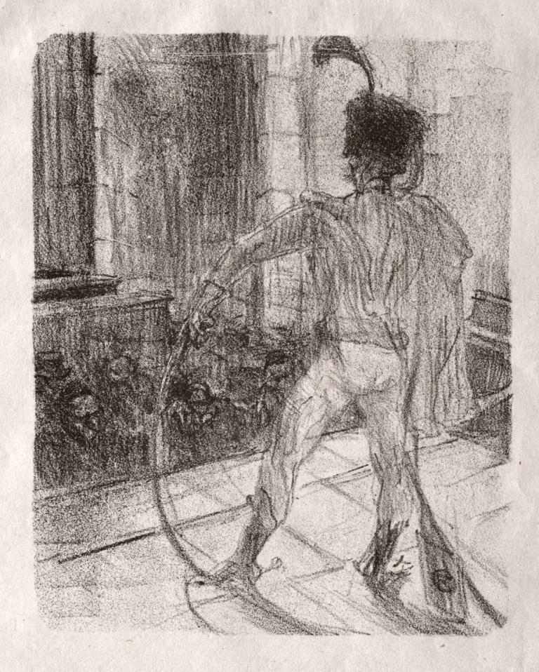 Au pied du Sinaï  Schlomé Fuss à la Synagogue,シナイ山麓のシナゴーグにて,Henri de Toulouse-Lautrec,アンリ・ド・トゥールーズ＝ロートレック