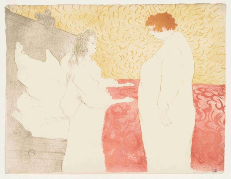 Elles, Woman In Bed, Mlle Cha-U-Ka-O,Elles, Kvinna i säng, Mlle Cha-U-Ka-O,Henri de Toulouse-Lautrec