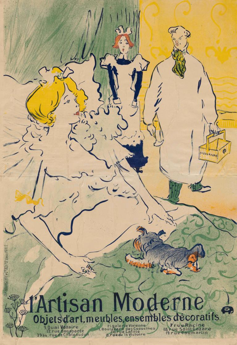 L'artisan moderne,Den moderna hantverkaren,Henri de Toulouse-Lautrec,Illustration,Illustration, flera tjejer