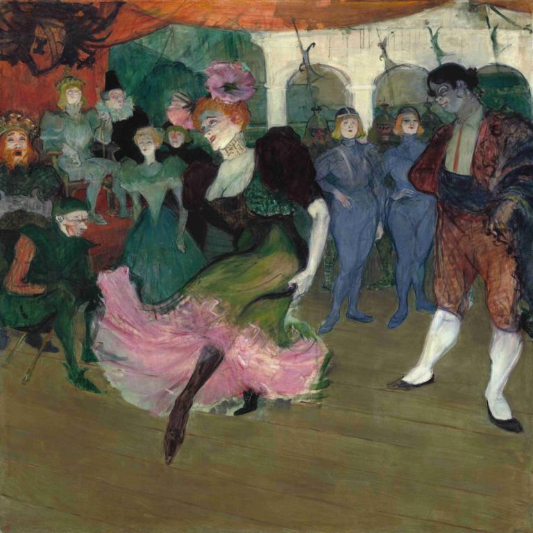 Marcelle Lender Dancing the Bolero in Chilpéric,Marcelle Lender 在 Chilpéric 跳波莱罗舞,Henri de Toulouse-Lautrec