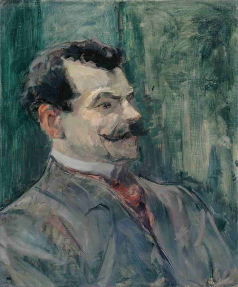 Portrait de André Rivoire,앙드레 리부아르의 초상화,Henri de Toulouse-Lautrec,앙리 드 툴루즈 로트렉,오일 페인팅,오일 페인팅, 1남, 수염, 남성 집중