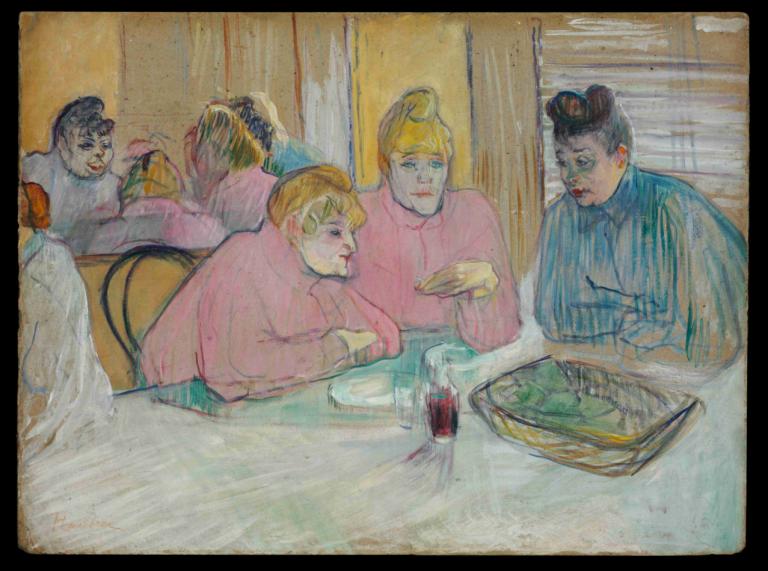 The Ladies in the Dining Room,Doamnele din sala de mese,Henri de Toulouse-Lautrec,Pictura in ulei