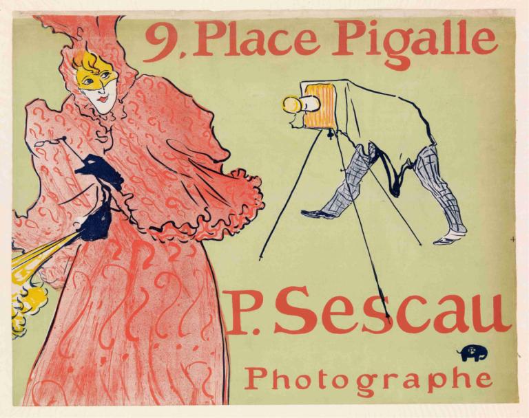 The Photographer Sescau,Fotograful Sescau,Henri de Toulouse-Lautrec,Ilustrație,Ilustrație, 1 fata