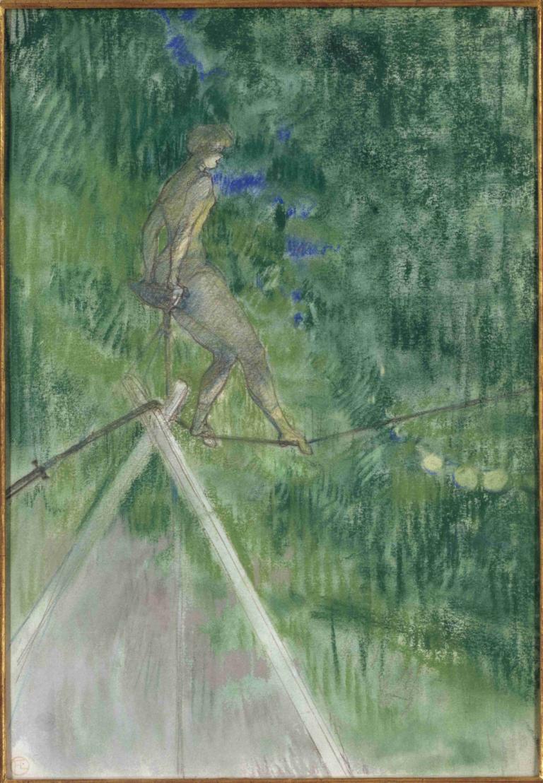 The Rope Dancer,Henri de Toulouse-Lautrec,Pictura in ulei,Pictura in ulei, 1 băiat, focalizare masculină