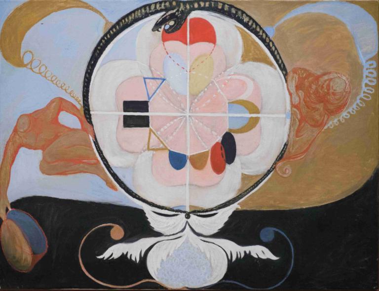 Evolution, No. 13, Group VI,進化論，第13名，第六組,Hilma af Klint,希爾瑪·拉夫·克林特,插畫,插畫, 抽象的, 鏡子, 獨奏, 沒有人類, 反射