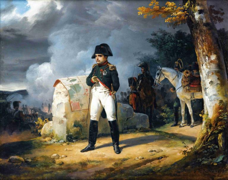 Napoleon In Charleroi June 1815,Napoleon in Charleroi juni 1815,Horace Vernet,Olieverf,Olieverf, uniform