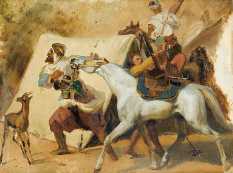 Study for the attack of Abd el Kader 's Smalah by the Duke d'Aumale