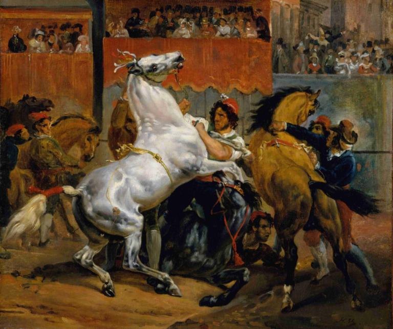 The Start of the Race of the Riderless Horses,Startskottet för de ryttarlösa hästarnas tävling,Horace Vernet