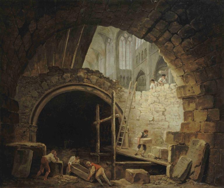 La Violation des caveaux des rois dans la basilique de Saint-Denis, en octobre 1793