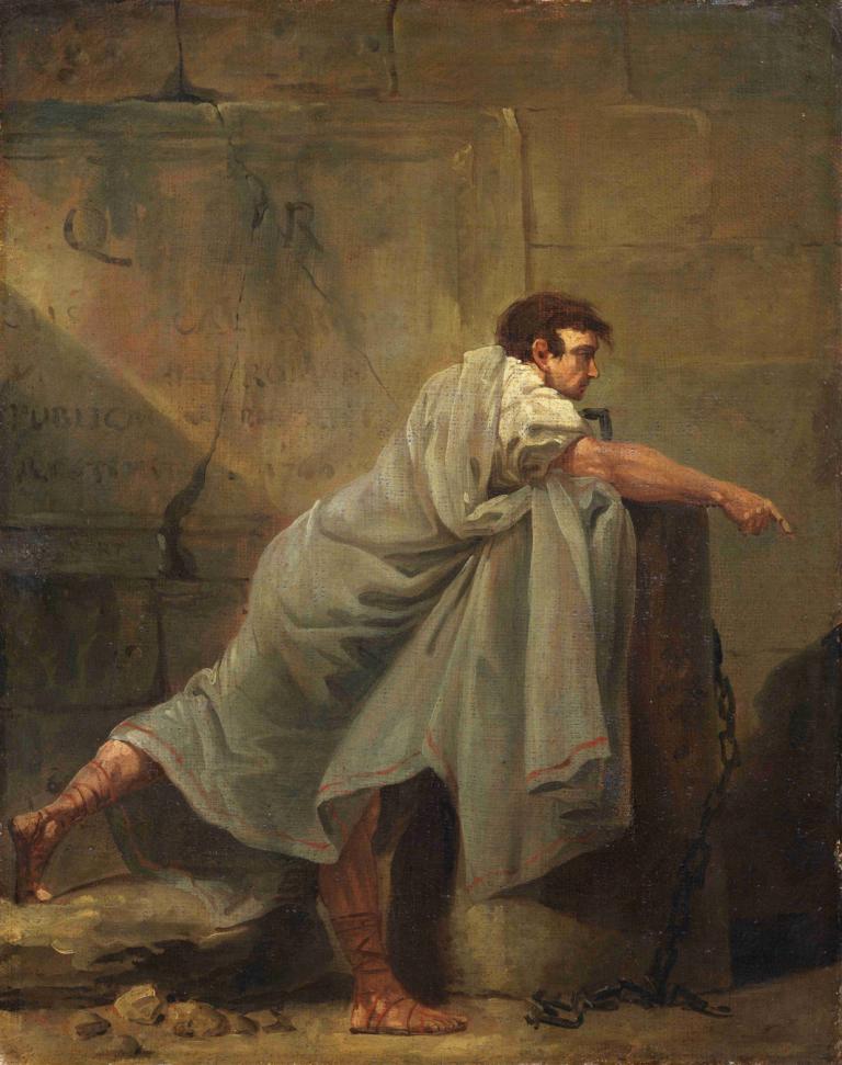 Orator in Prison,Talare i fängelse,Hubert Robert,Oljemålning,Oljemålning, 1 pojke, manligt fokus, solo