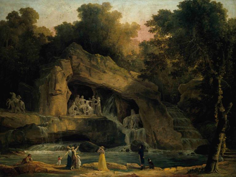 The Baths Of Apollo In Versailles,Τα Λουτρά του Απόλλωνα στις Βερσαλλίες,Hubert Robert,Ελαιογραφία