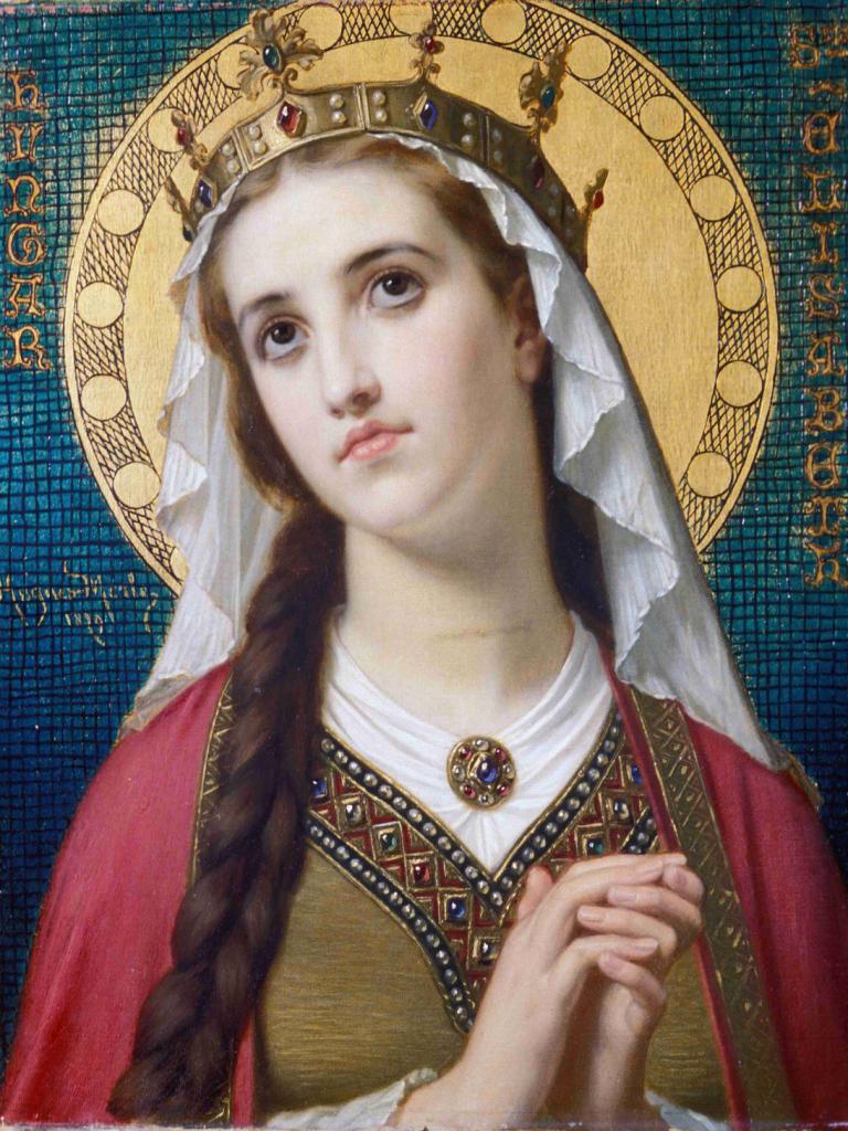 Saint Elizabeth Of Hungary,Nữ hoàng Elizabeth của Hungary.,Hugues Merle,Chào, Hughes Mayer.,Tranh sơn dầu