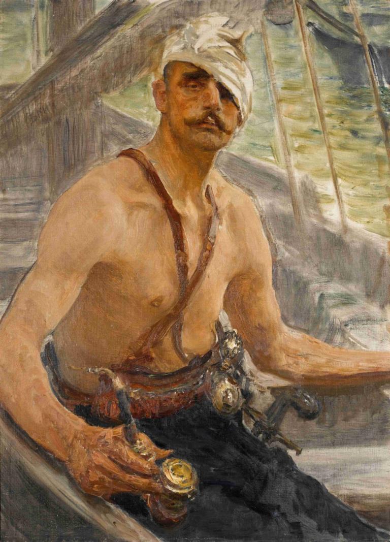 Black Sea Cossack,黒海のコサック,Ilya Efimovich Repin,イリヤ・エフィモビッチ・レーピン,油絵,油絵, 男性の焦点, 男の子1名, ソロ, 水上バイク, 従来のメディア, 顔の毛