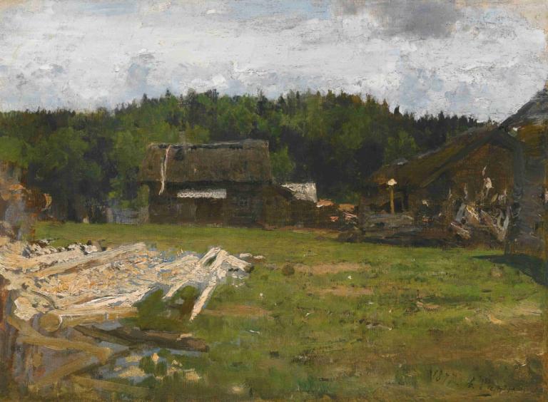 Forest Clearing Near Chuguev, Ukraine,Waldrodung bei Chuguev, Ukraine,Ilya Efimovich Repin,Ölgemälde