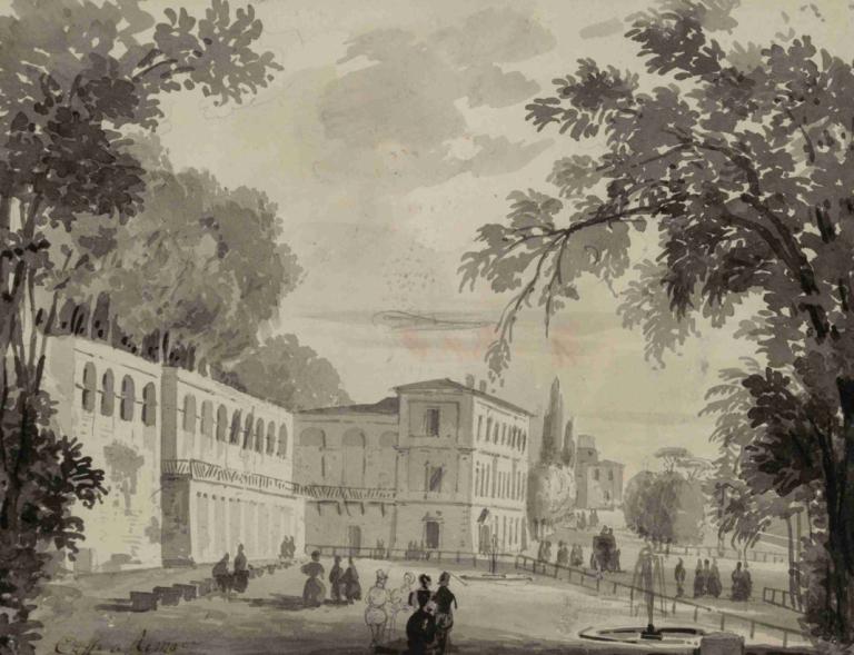 Veduta of the Aqueduct and Aranciera of the Villa Borghese, Rome