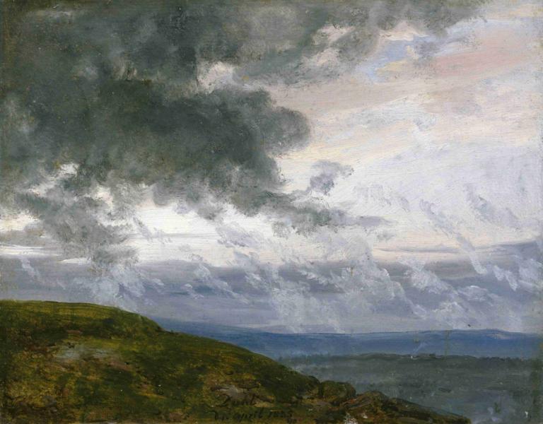 Storm Clouds,J.C. Dahl,Oil Painting,Oil Painting, scenery, cloud, no humans, outdoors, sky, cloudy sky