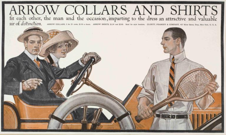 Arrow collars & shirts,Cuellos y camisas Arrow,J.C. Leyendecker,Ilustración,Ilustración, varios chicos