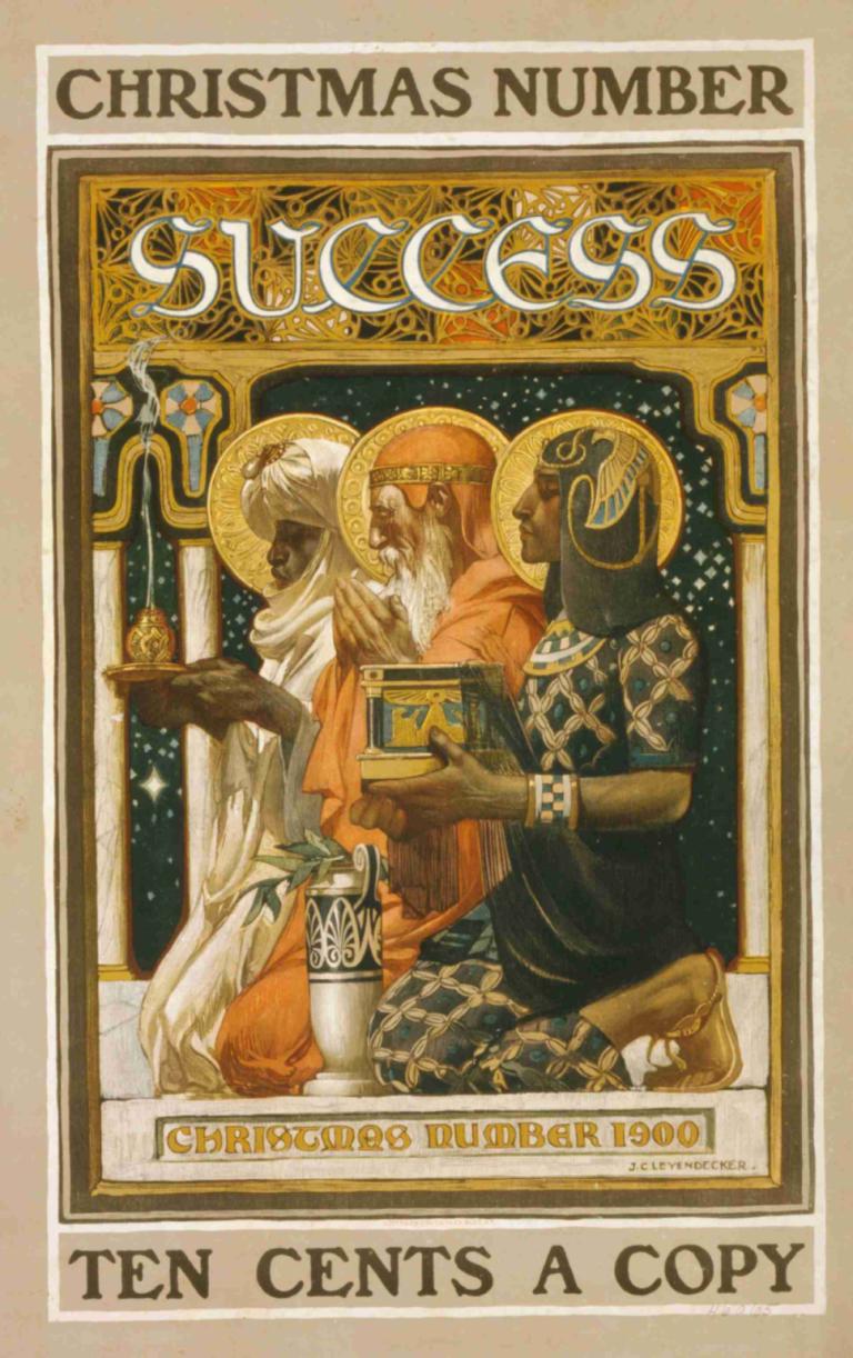 Success, Christmas number,성공, 크리스마스 번호,J.C. Leyendecker,J.C. 레이엔데커,일러스트레이션,일러스트레이션, 여러 소년, 미술 패러디, 타로, 옷