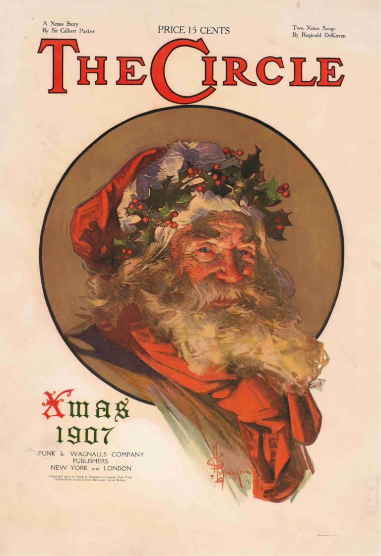 The Circle, Xmas 1907,J.C. Leyendecker,Иллюстрация,Иллюстрация, борода, волосы на лице, 1 мальчик