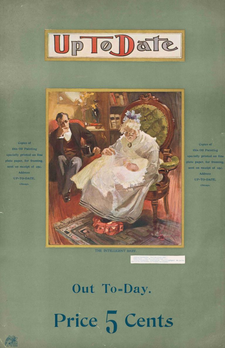 Up to date,В настоящее время,J.C. Leyendecker,Иллюстрация,Иллюстрация, несколько мальчиков, английский текст