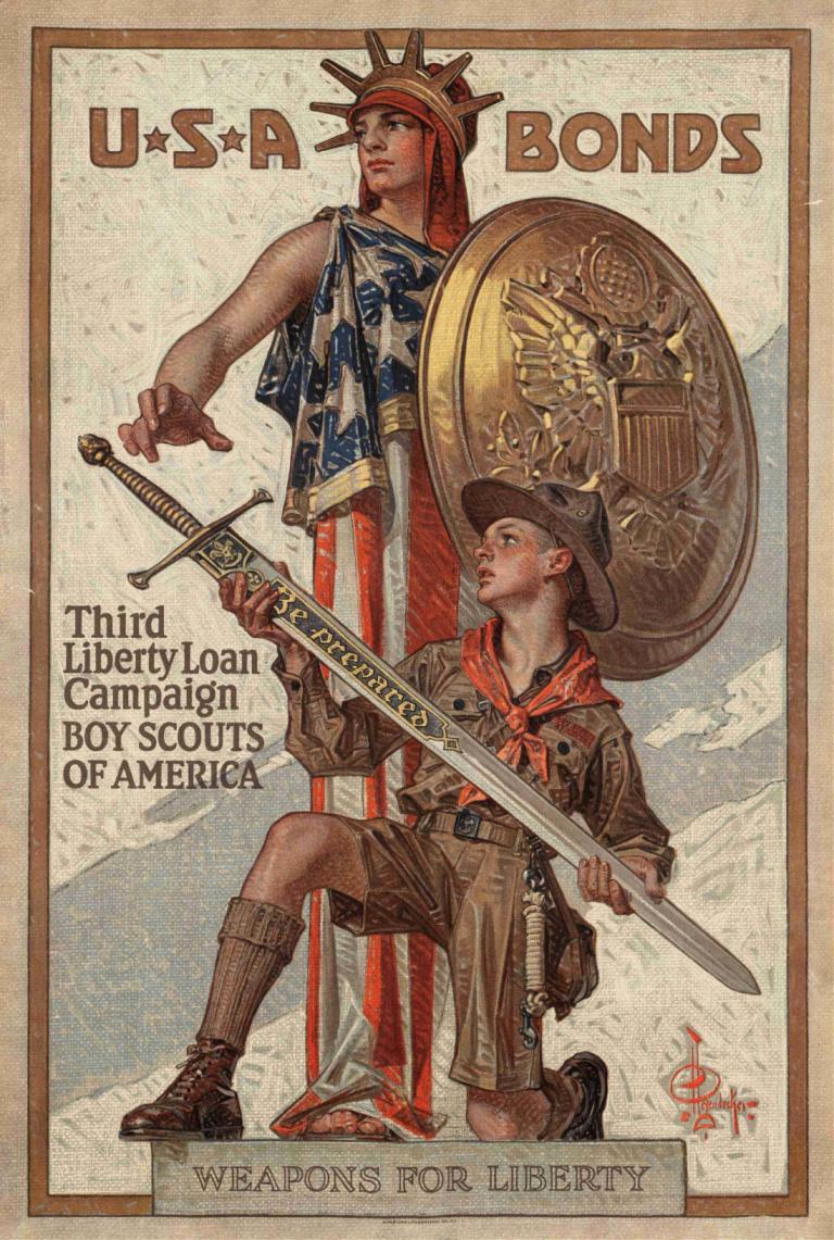 Weapons for liberty,Оружие для свободы,J.C. Leyendecker,Иллюстрация,Иллюстрация, оружие, меч, держа оружие