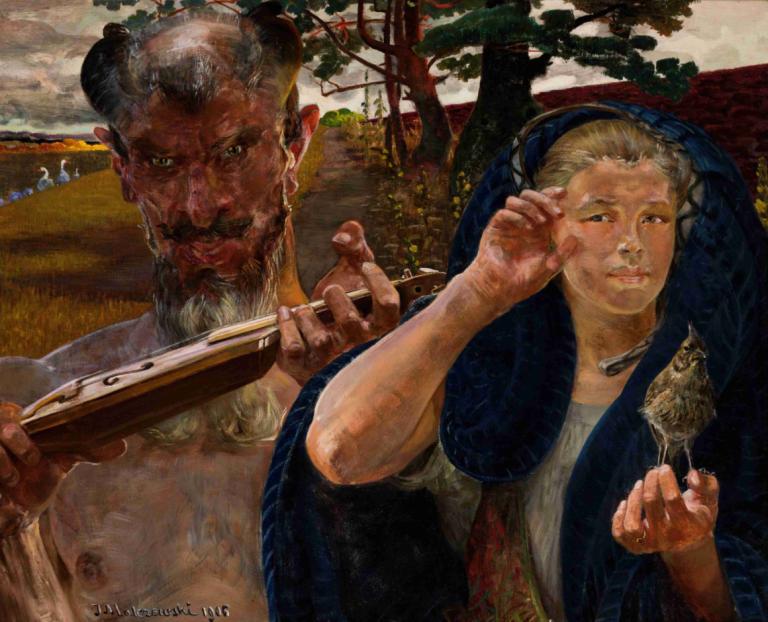 Autumn Song,Efterårssang,Jacek Malczewski,Oliemaleri,Oliemaleri, kunstparodi, flere drenge, realistisk