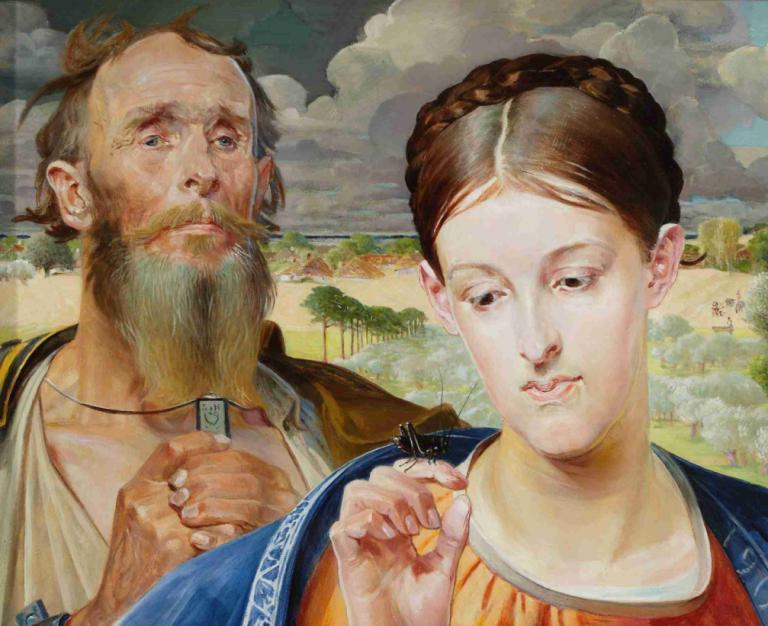 Music – left wing of the triptych,Musik - linker Flügel des Triptychons,Jacek Malczewski,Ölgemälde,Ölgemälde