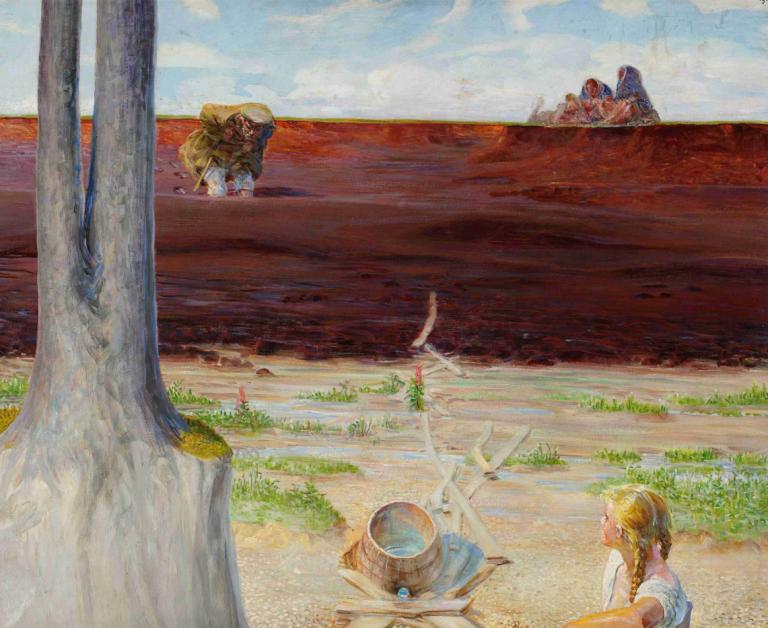 My life – left section of the triptych,Mein Leben - linker Teil des Triptychons,Jacek Malczewski,Ölgemälde