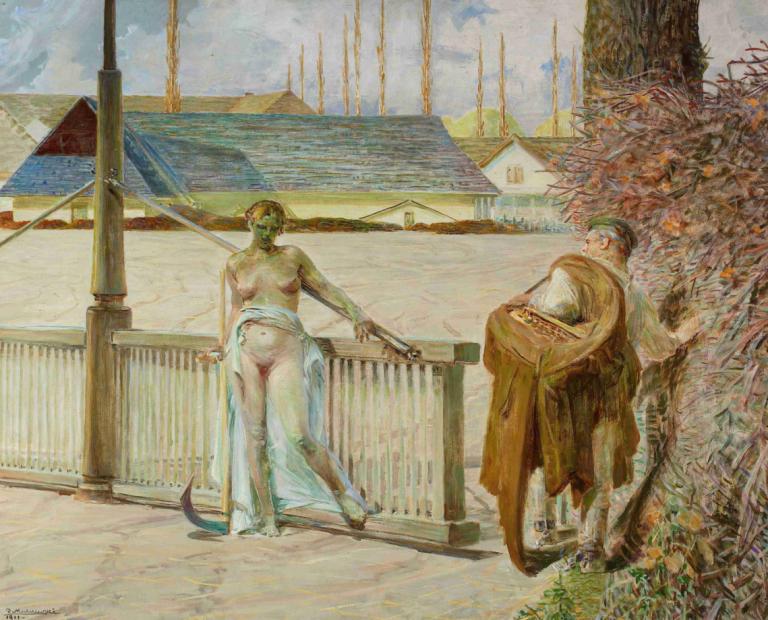 My life – right section of the triptych,Mein Leben - rechter Teil des Triptychons,Jacek Malczewski,Ölgemälde