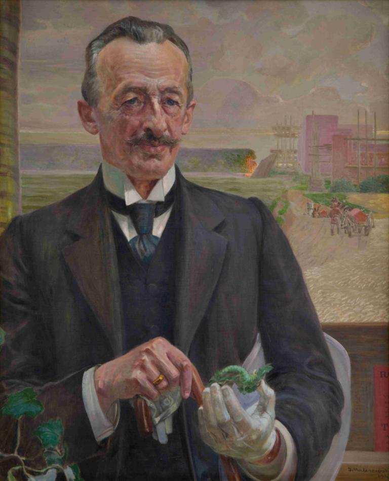 Portrait of Józef Sare, Vice-President of the City of Krakow,Jacek Malczewski,Oil Painting,Oil Painting, old