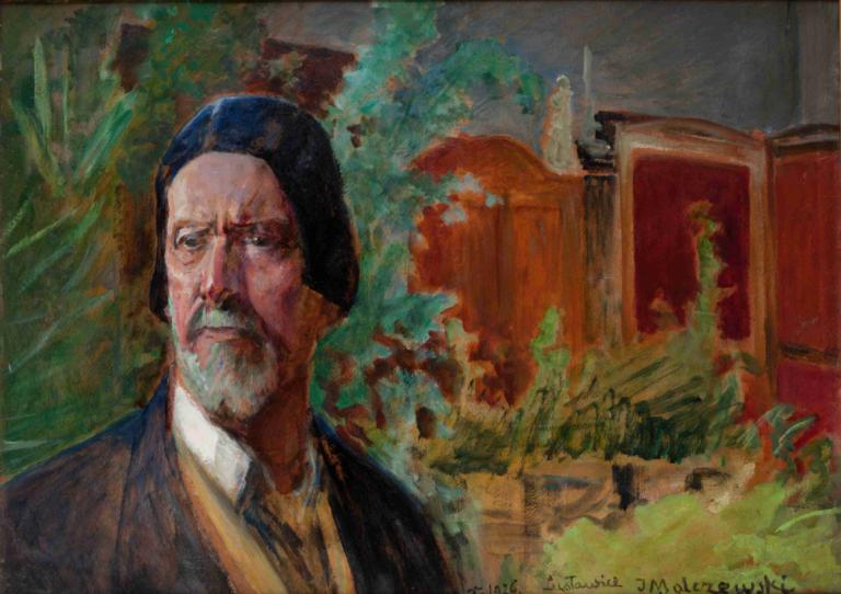 Self-Portrait,Självporträtt,Jacek Malczewski,Oljemålning,Oljemålning, 1 pojke, manligt fokus, solo