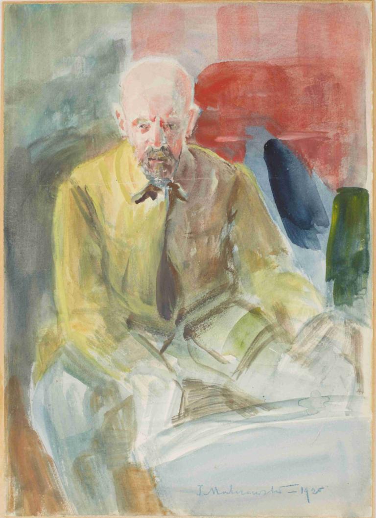 Self-portrait,Självporträtt,Jacek Malczewski,Tempera,Tempera, skallig, manligt fokus, 1 pojke