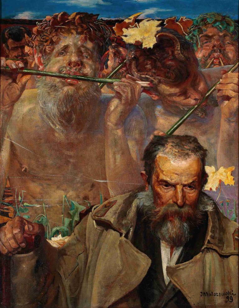 Story of a Song – Portrait of Adam Asnyk,Zgodba o pesmi - Portret Adama Asnyka,Jacek Malczewski,Oljna slika