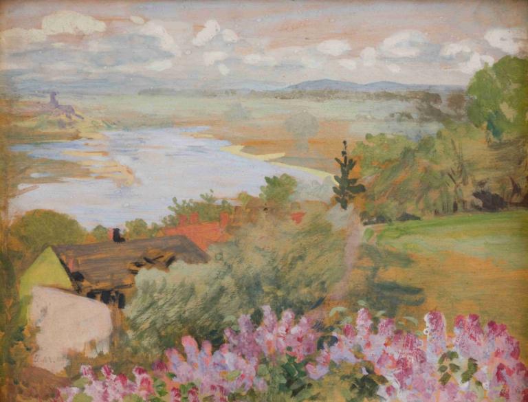 Valley of the Vistula from Zwierzyniec,Vistulas dal från Zwierzyniec,Jacek Malczewski,Oljemålning,Oljemålning