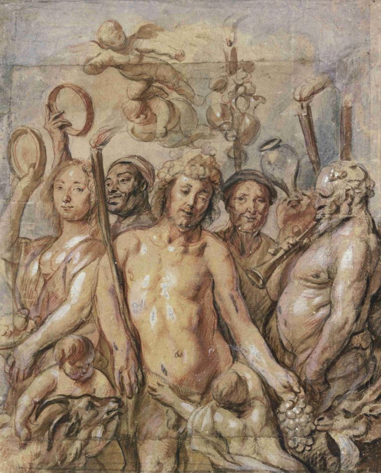 Bacchantenzug [Triumph des Bacchus],바카날리아 행렬 [바쿠스의 승리],Jacob Jordaens,제이콥 조르다언스,오일 페인팅,오일 페인팅, 미술 패러디, 여러 소년