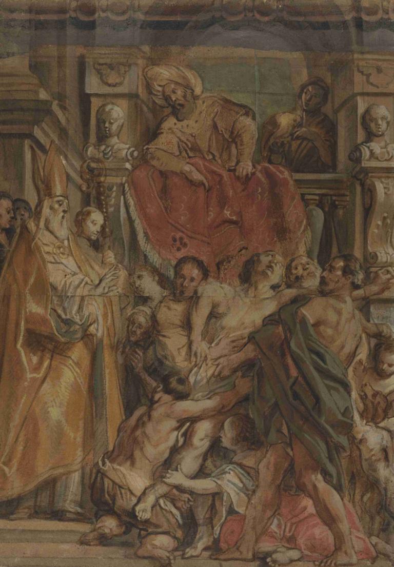 Saint Martin of Tours Healing the Servant of Tetrodius,테트로디우스의 하인을 치유하는 투어의 성 마틴,Jacob Jordaens,제이콥 조르다언스