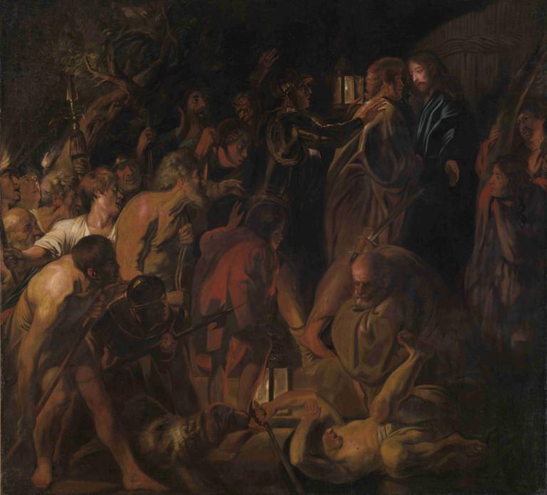 The Betrayal of Christ,Trădarea lui Hristos,Jacob Jordaens,Pictura in ulei,Pictura in ulei, parodie artistică