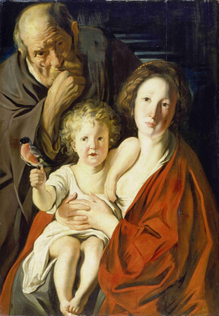 The Holy Family,La Sacra Famiglia,Jacob Jordaens,Pittura ad olio,Pittura ad olio, Parodia delle belle arti