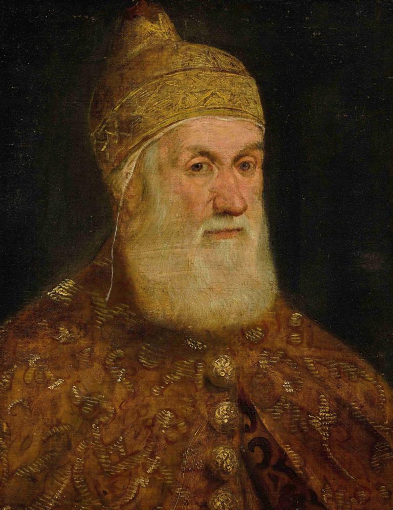 Portrait Of Doge Girolamo Priuli,총독 지롤라모 프리울리의 초상화,Jacopo Tintoretto,자코포 틴토레토,오일 페인팅,오일 페인팅, 1남, 독주, 남성 집중